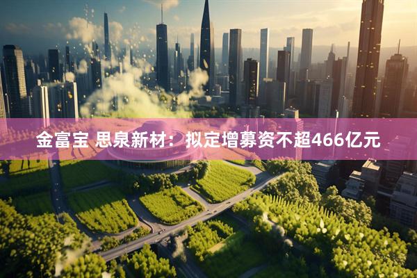 金富宝 思泉新材：拟定增募资不超466亿元